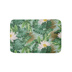 Het witte Lotus Tropical Canopy patroon Badmat