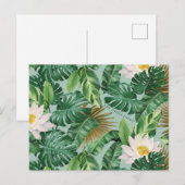 Het witte Lotus Tropical Canopy patroon Briefkaart (Voorkant / Achterkant)