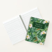 Het witte Lotus Tropical Canopy patroon Notitieboek (Binnen)
