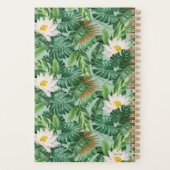 Het witte Lotus Tropical Canopy patroon Planner (Achterkant)