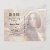 Het witte Manuscript AFSTUDEREN Foto sparen de Dat Briefkaart (Achterkant)