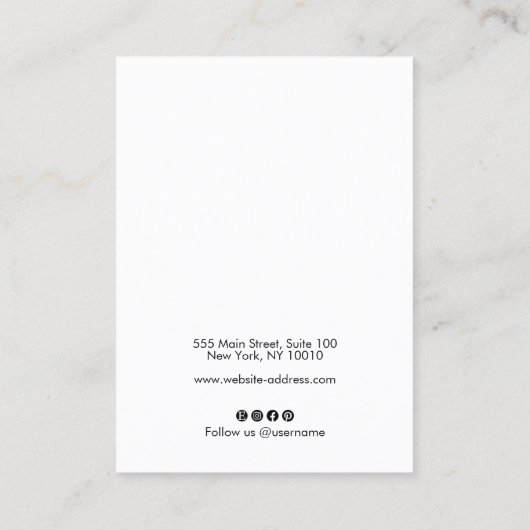 Het witte manuscript Veroornen Goud Beeldscherm Visitekaartje (Achterkant)