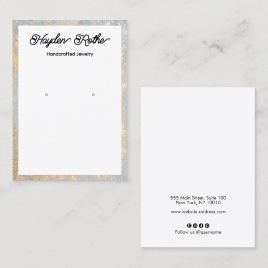 Het witte manuscript Veroornen Goud Beeldscherm Visitekaartje (Voorkant / Achterkant)