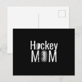 Het witte ontwerp van de Hockey Mam Briefkaart (Voorkant / Achterkant)