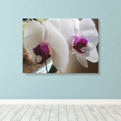 HET WITTE ORCHID canvas (Insitu (Houten vloer))