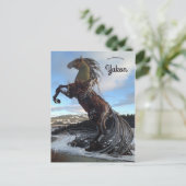 Het witte paard in Whitehorse Yukon Canada Briefkaart (Staand voorkant)
