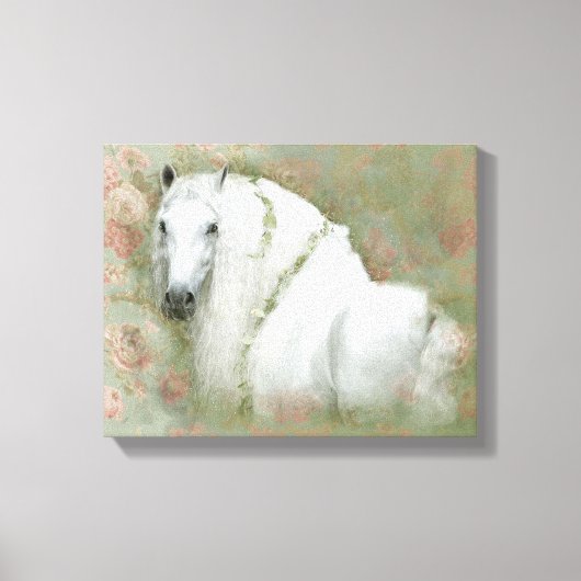 Het witte paard - omwikkeld canvas (Voorkant)