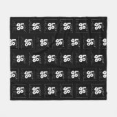 Het Witte Patroon van het Bedrijf van de douane op Fleece Deken (Voorkant (Horizontaal))