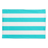 Het witte Patroon van Stripes {kies uw achtergrond Kussensloop (Achterkant-Links)