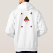 Het Witte Pit Hoodie van het vreemde Man van de (Achterkant)