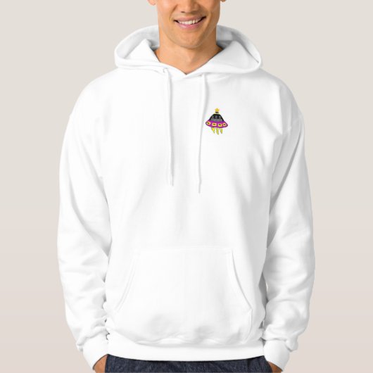 Het Witte Pit Hoodie van het vreemde Man van de (Voorkant)
