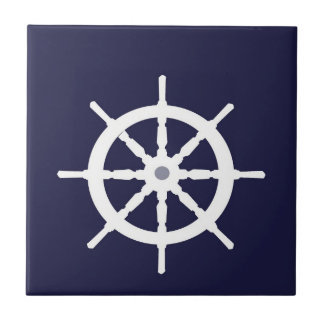 Het witte schip wiel. tegeltje
