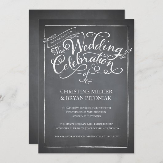 Het Witte Weddenschap van het Manuscript van Chalk Kaart (Voorkant / Achterkant)