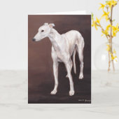 Het witte Wenskaart van de Kunst van de Hond van Kaart (Gele Bloem)