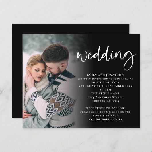 Het Witte Zwarte van de Code van de Foto QR van he (Voorkant / Achterkant)