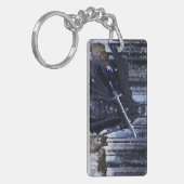 HET WOLF-VERPAKKINGSLEDER SLEUTELHANGER (Voorkant Links)