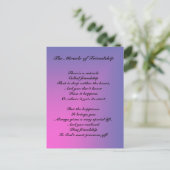 Het wonder van de vriendschap Briefkaart (Staand voorkant)