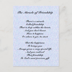 Het wonder van de vriendschap Briefkaart