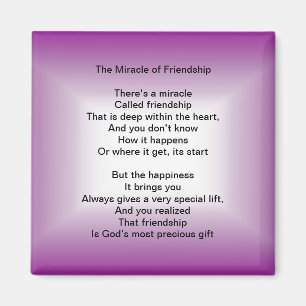 Het wonder van Friendship Poem magnet Magneet