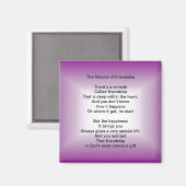 Het wonder van vriendschap Gedicht magneet (Voorkant / Achterkant)