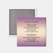 Het wonder van vriendschap magneet (Voorkant / Achterkant)