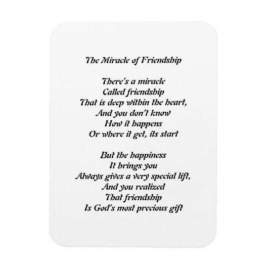 Het wonder van vriendschap magneet (Verticaal)