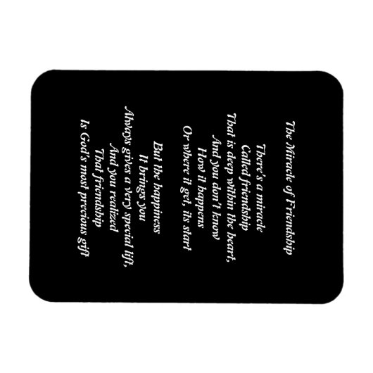 Het wonder van vriendschap magneet (Horizontaal)