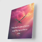 Het woord ankert vierkante klok (Hoek)