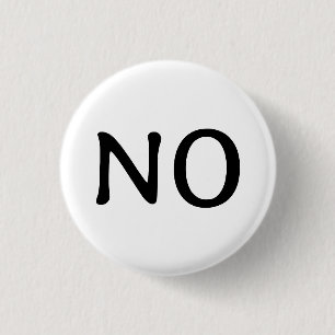 Het Woord Geen Verklaring Tekst Minimalistisch Zwa Ronde Button 3,2 Cm