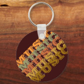 het woord MUSIC Sleutelhanger (Voorkant)