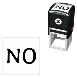 Het Woord Nee Minimaal Statement Tekst Zelfinktende Stempel