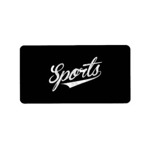 Het woord sport Een grappig ironisch ontwerp dat S Etiket