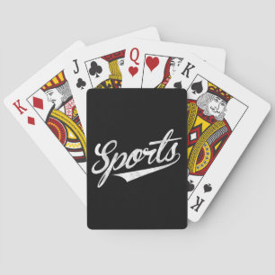 Het woord sport Een grappig ironisch ontwerp dat S Pokerkaarten