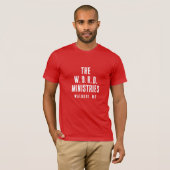 HET WOORD T-SHIRT ROOD (Voorkant volledig)