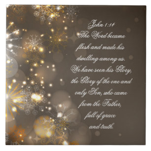 Het woord werd Flesh Bible Verse John 1:14 Tegeltje