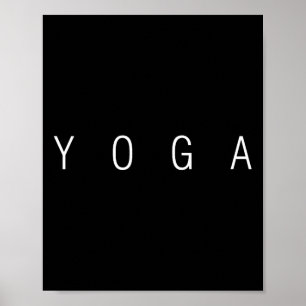 Het Woord Yoga Een Stijlvol Minimaal Design Dat Y Poster