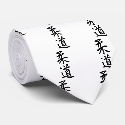 Het woordjudo in Kanji Japans letterschrift Stropdas (Opgerold)