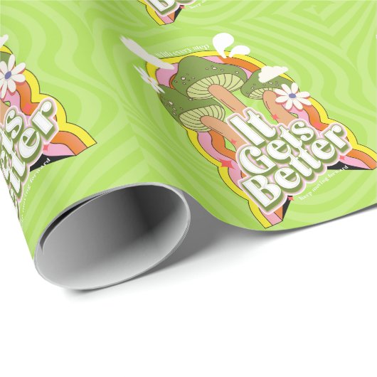Het wordt beter | Goede Vibes & Groovy Voelt Aange Cadeaupapier (Rol Hoek)