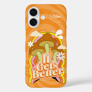 Het wordt beter   Goede Vibes & Groovy Voelt Aange iPhone 16 Hoesje
