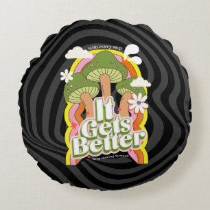 Het wordt beter Goede Vibes & Groovy Voelt Aange Rond Kussen