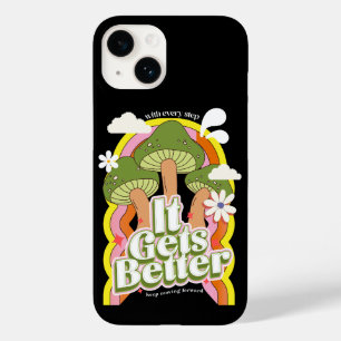 Het wordt beter Goede Vibes & Groovy Voelt Retro Case-Mate iPhone 14 Hoesje