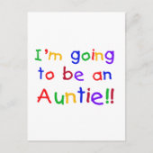 Het wordt een Auntie Primaire Kleuren Briefkaart (Voorkant)