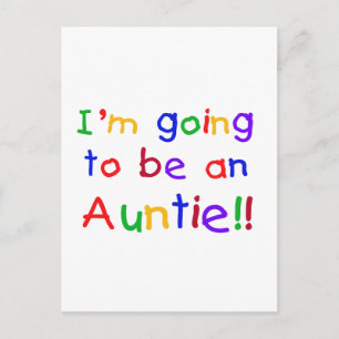 Het wordt een Auntie Primaire Kleuren Briefkaart