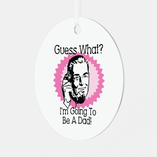 Het wordt een pap roze metalen ornament (Voorkant links)