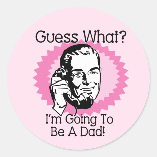 Het wordt een pap roze ronde sticker (Voorkant)