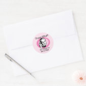 Het wordt een pap roze ronde sticker (Envelop)