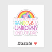 Het wordt een soort regenbogen en eenhoorns D Sticker (Vel)