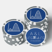 Het wordt in blauw toegevoegd poker chips (Opstapeling)