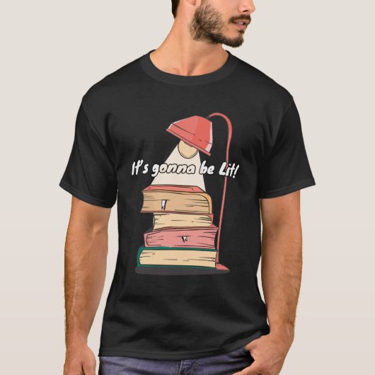 Het wordt Lit Bookworm Literatuur Boek T-shirt (Voorkant)