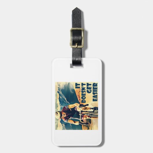 Het wordt niet makkelijker fietsen bagagelabel (Voorkant verticaal)